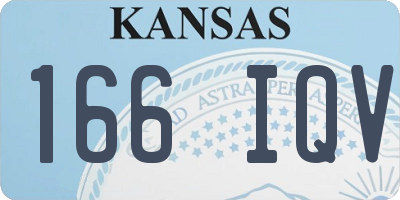 KS license plate 166IQV