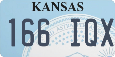KS license plate 166IQX