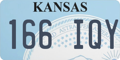 KS license plate 166IQY