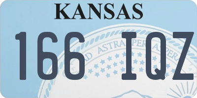 KS license plate 166IQZ
