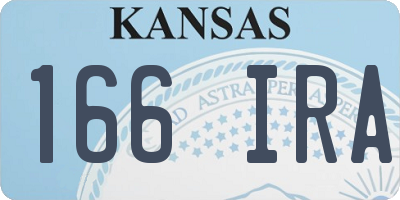 KS license plate 166IRA