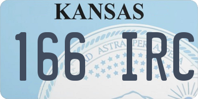 KS license plate 166IRC