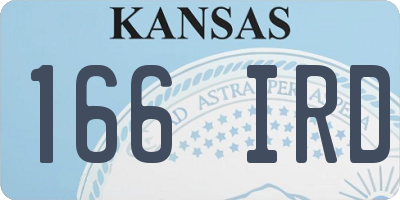 KS license plate 166IRD