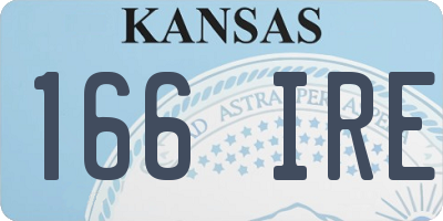 KS license plate 166IRE