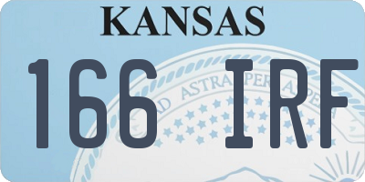 KS license plate 166IRF