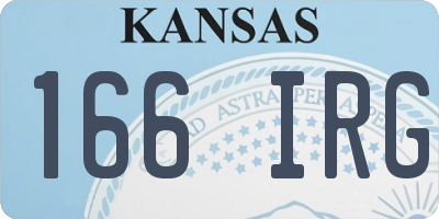 KS license plate 166IRG
