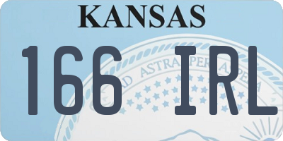 KS license plate 166IRL