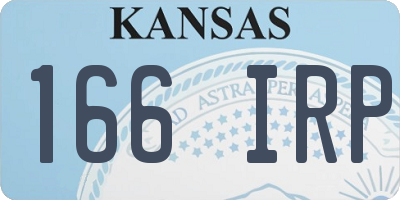 KS license plate 166IRP
