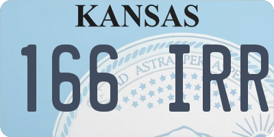 KS license plate 166IRR