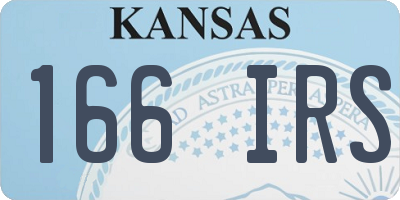 KS license plate 166IRS