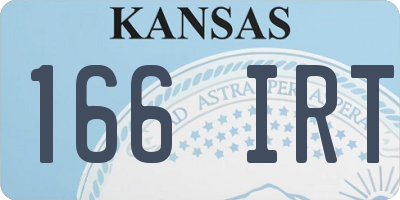 KS license plate 166IRT