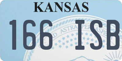 KS license plate 166ISB