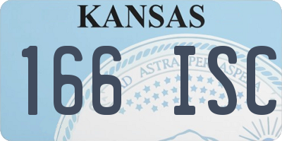 KS license plate 166ISC