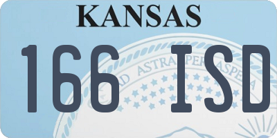 KS license plate 166ISD