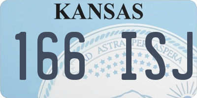 KS license plate 166ISJ