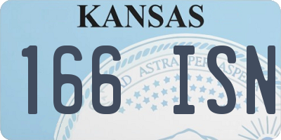 KS license plate 166ISN