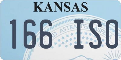 KS license plate 166ISO