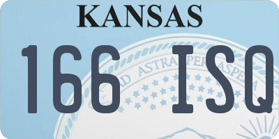 KS license plate 166ISQ