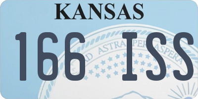 KS license plate 166ISS