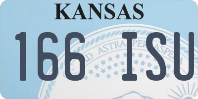 KS license plate 166ISU