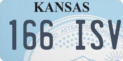 KS license plate 166ISV