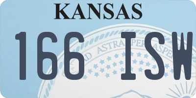 KS license plate 166ISW