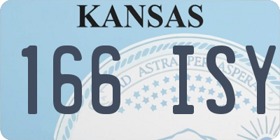 KS license plate 166ISY