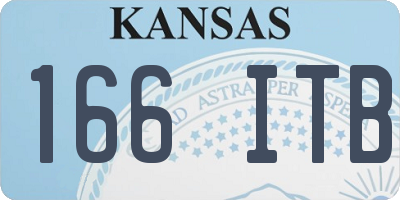 KS license plate 166ITB