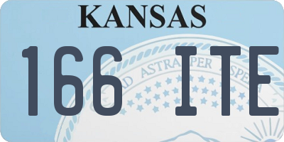KS license plate 166ITE