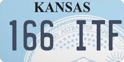 KS license plate 166ITF