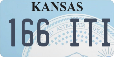 KS license plate 166ITI