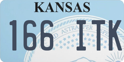KS license plate 166ITK