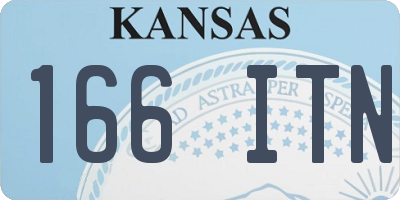 KS license plate 166ITN