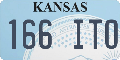 KS license plate 166ITO