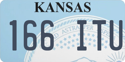 KS license plate 166ITU