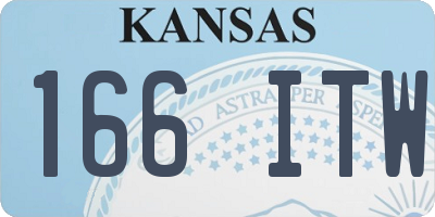 KS license plate 166ITW