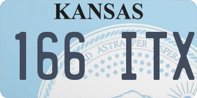 KS license plate 166ITX