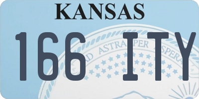 KS license plate 166ITY