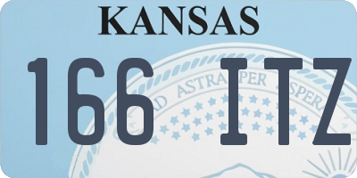 KS license plate 166ITZ