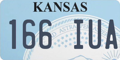 KS license plate 166IUA