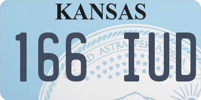 KS license plate 166IUD
