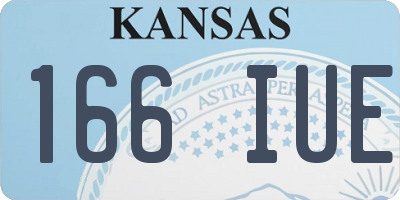 KS license plate 166IUE