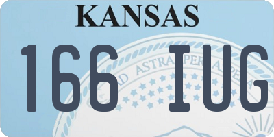 KS license plate 166IUG