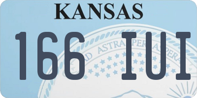KS license plate 166IUI
