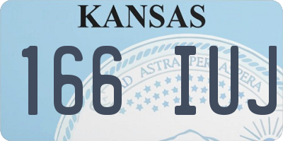 KS license plate 166IUJ