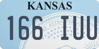 KS license plate 166IUU