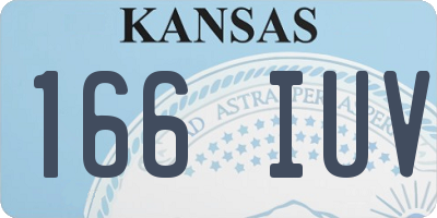 KS license plate 166IUV