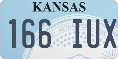 KS license plate 166IUX