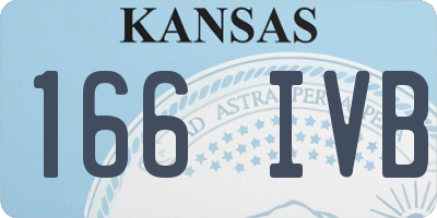 KS license plate 166IVB