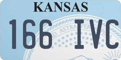 KS license plate 166IVC
